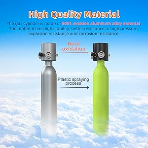 TUDIVING-0.5L Mini Scuba Diving Tank,Lung Tank with Diving Mask,Portable Scuba Tank with Pump for Underwater Breathing Training