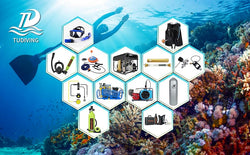 TUDIVING-Scuba Diving Ventilator,Waterproof Portable Rechargeable Scuba Diving Tank with Breathing Regulator,Scuba Diving Gear