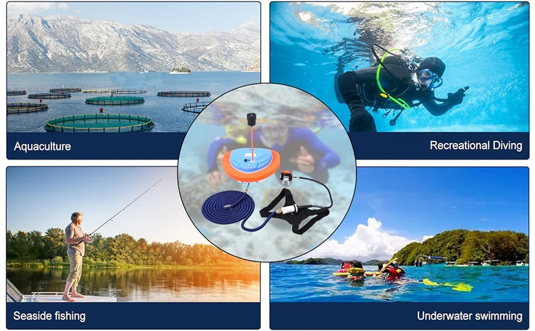 TUDIVING-Scuba Diving Ventilator,Waterproof Portable Rechargeable Scuba Diving Tank with Breathing Regulator,Scuba Diving Gear