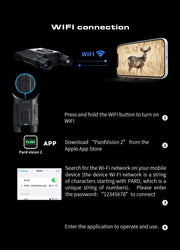 PARD Merlin Hunting Binocular Digital Camera 1920*1080 Sensor Adjustable interpupillary distance function WIFI Waterproof