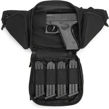 Universal Black Pistol Holster - Tactical Hip & Waist Holster for Most Handguns, Right/Left Hand Draw, Durable Nylon