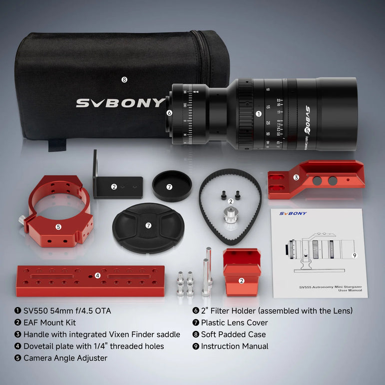 Svbony SV555 Astrophotography Telescope APO 243mm f/4.5 Telephoto Camera Lens for Full Frame Sky Imaging