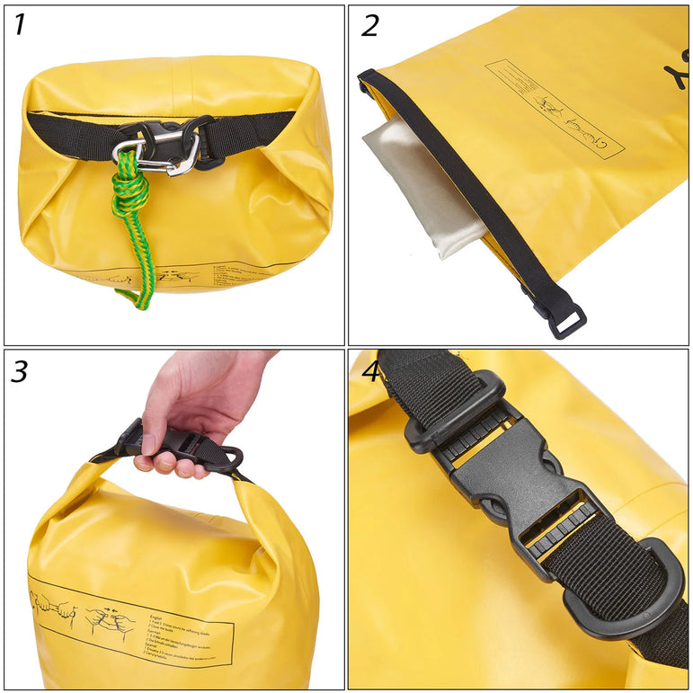 20L Tow rope Sand Sack 2-in-1 Sand Anchor Drift Bag Waterproof Dry Bag Sand Anchor Dock line for Kayak Jet Ski Rowing Small Boat