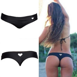 Female Wears Bikini Bottom Cutout Swim Trunks Bikini Bottom Women Swimwear Swimsuit Swimming Micro Briefs Panties Underwear