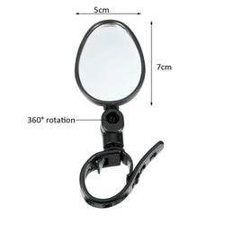 2pcs Universal Mountain Bicycle Rearview Mirror 360 Degree Rotatable Scooter Bike Handlebar Rear View Reflector Cycling Accessor