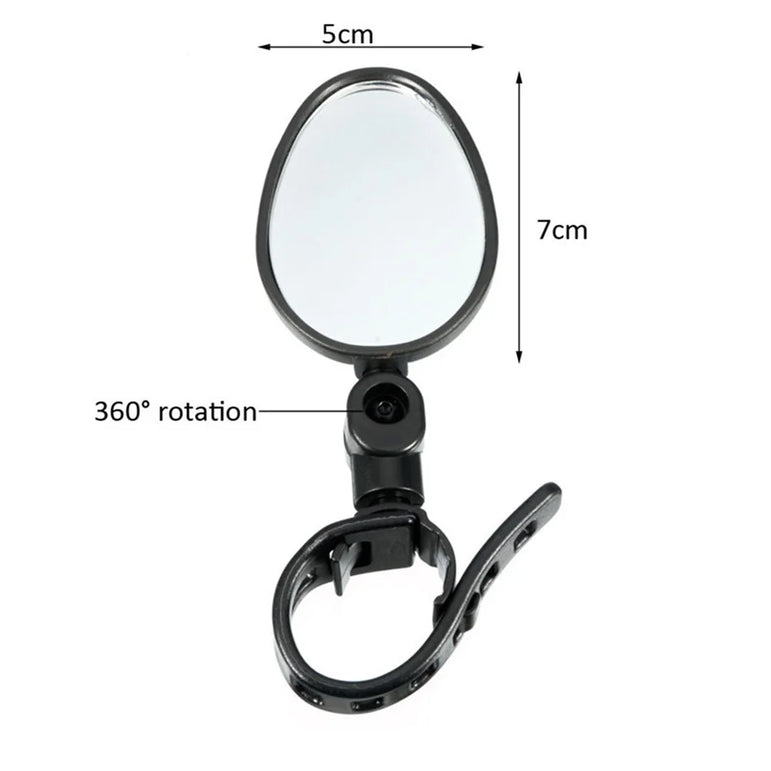 2pcs Universal Mountain Bicycle Rearview Mirror 360 Degree Rotatable Scooter Bike Handlebar Rear View Reflector Cycling Accessor