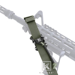 KRYDEX 2 Point / 1 Point Tactical Rifle Sling 2.25" Padded Removable Rifle Modular Strap Shooting Hunting Combat Accessories RG