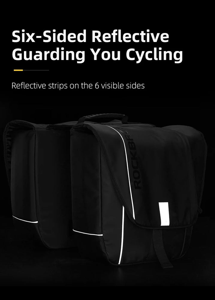 ROCKBROS MTB Bicycle Carrier Bag Rear Rack Bike Trunk Bag Luggage Pannier Back Seat Double Side Bycicle Bag Durable Travel