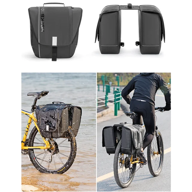 ROCKBROS MTB Bicycle Carrier Bag Rear Rack Bike Trunk Bag Luggage Pannier Back Seat Double Side Bycicle Bag Durable Travel