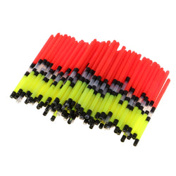100x Plastic Fishing Floats Vertical Buoy Long Tail Fishing Float Floating Tube