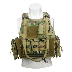 LQARMY 1000D Tactical Vest Sniper Chest Rig Airsoft Vest Armor Vest Gear Carrier Load Bearing Vest Hunting Clothes