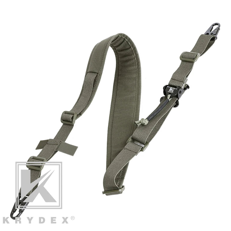 KRYDEX 2 Point / 1 Point Tactical Rifle Sling 2.25" Padded Removable Rifle Modular Strap Shooting Hunting Combat Accessories RG