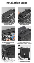 ROCKBROS MTB Bicycle Carrier Bag Rear Rack Bike Trunk Bag Luggage Pannier Back Seat Double Side Bycicle Bag Durable Travel