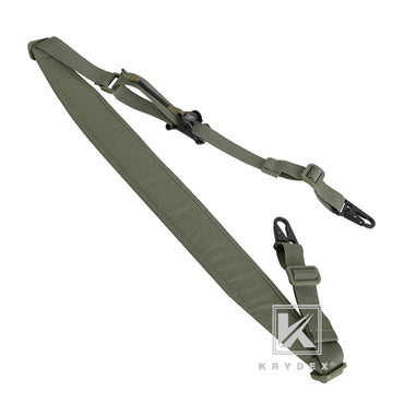 KRYDEX 2 Point / 1 Point Tactical Rifle Sling 2.25" Padded Removable Rifle Modular Strap Shooting Hunting Combat Accessories RG