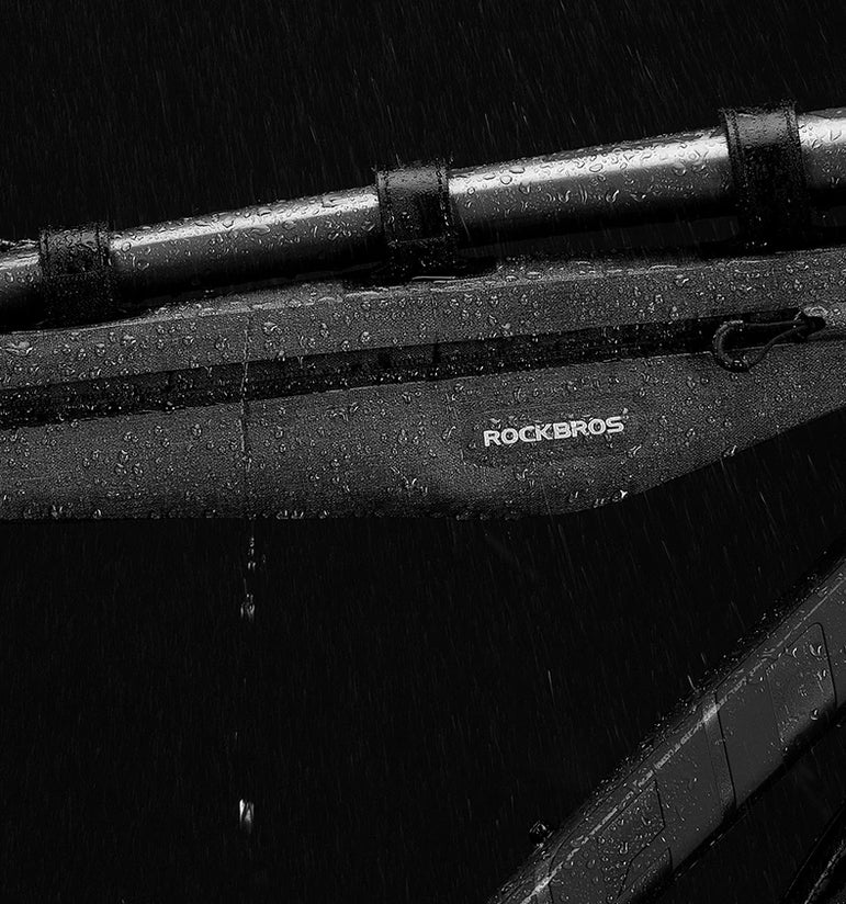ROCKBROS Bike Bag 1.5L Waterproof Top Tube Triangle Bag Front Tube Triangle Lengthed Double Zipper Scratch-resistant Bicycle Bag