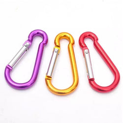 10pcs Mixed Color Carabiners Aluminum Alloy Carabiner Spring Snap Clip Hooks Keychain Climbing Carabiner for Keys Camping Tools