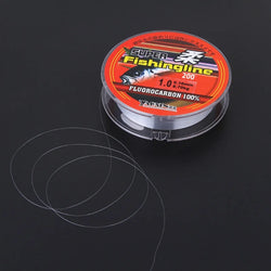 200m Fishing Line Super Strong Japanese 100% Nylon Transparent Fluorocarbon Fish Line Outdoor Fishing Tackle Accessories Pro
