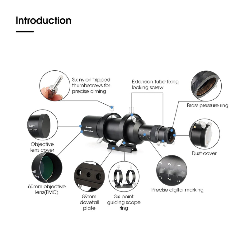 SV105 planetary camera paired with SV106 Achromatic Guide Scope ，suitable for beginners in astrophotography