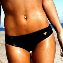 Female Wears Bikini Bottom Cutout Swim Trunks Bikini Bottom Women Swimwear Swimsuit Swimming Micro Briefs Panties Underwear