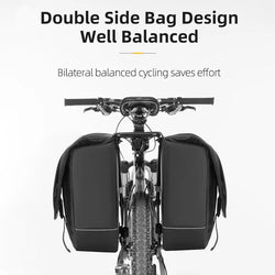 ROCKBROS MTB Bicycle Carrier Bag Rear Rack Bike Trunk Bag Luggage Pannier Back Seat Double Side Bycicle Bag Durable Travel
