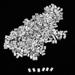 1000Pcs Fishing Double Barrel Aluminium Crimp Sleeves Tube DIY Accessories