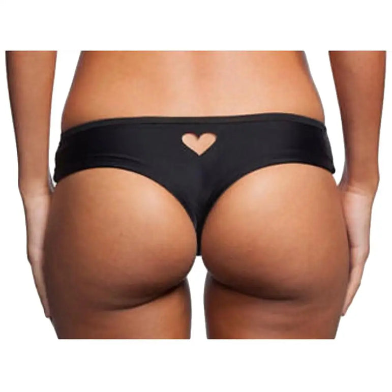 Female Wears Bikini Bottom Cutout Swim Trunks Bikini Bottom Women Swimwear Swimsuit Swimming Micro Briefs Panties Underwear