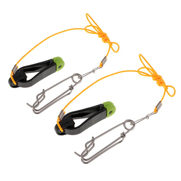 2 pcs Power Grip Release Clip Outrigger Downrigger Release Clips & 17in Leader For Boat Kite Planer Boards Fishing