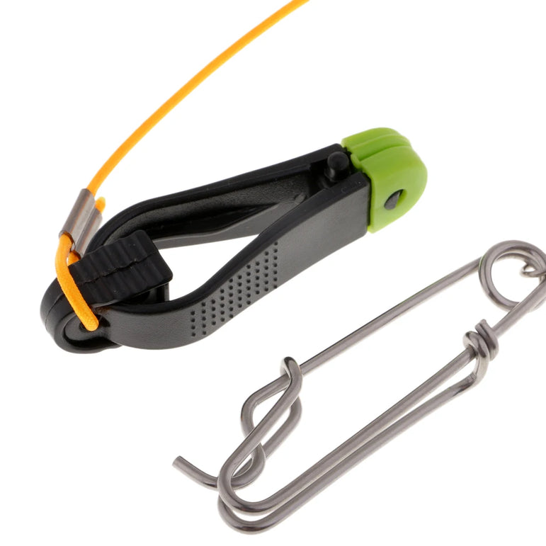 2 pcs Power Grip Release Clip Outrigger Downrigger Release Clips & 17in Leader For Boat Kite Planer Boards Fishing
