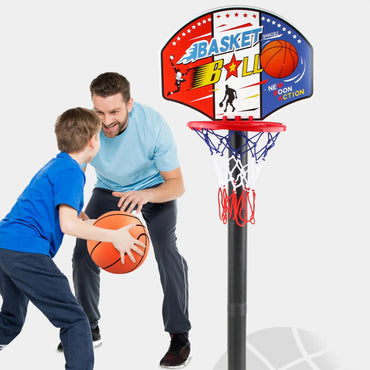 2021 New 4 Helights 1.15M Adjustable Kid Hoop Set Children Shoot a Basket Gifts Basketball Back Board Stand Sport