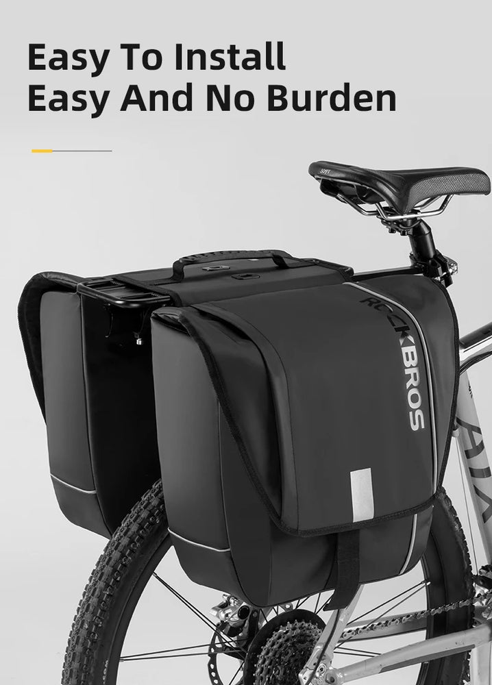 ROCKBROS MTB Bicycle Carrier Bag Rear Rack Bike Trunk Bag Luggage Pannier Back Seat Double Side Bycicle Bag Durable Travel
