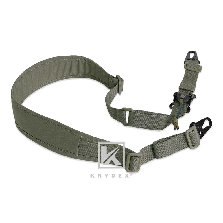 KRYDEX 2 Point / 1 Point Tactical Rifle Sling 2.25" Padded Removable Rifle Modular Strap Shooting Hunting Combat Accessories RG