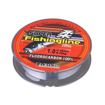 200m Fishing Line Super Strong Japanese 100% Nylon Transparent Fluorocarbon Fish Line Outdoor Fishing Tackle Accessories Pro