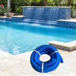 Swimming pool high-quality hose, 38 mm in diameter, 6.6 m in total length, UV-resistant and chlorinated water