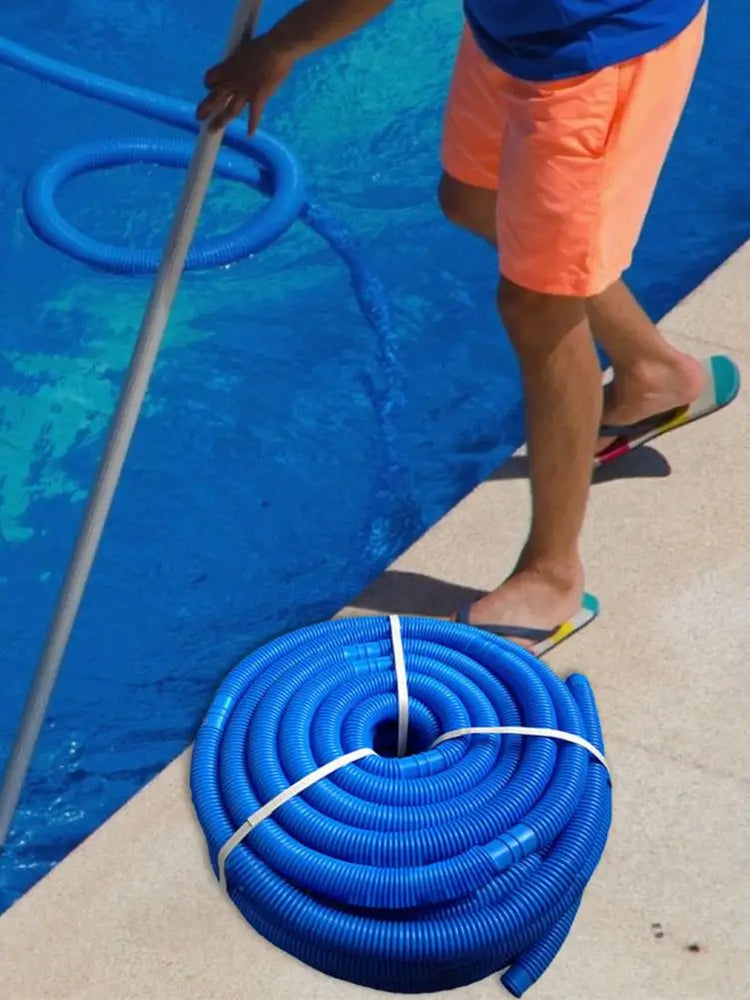 Swimming pool high-quality hose, 38 mm in diameter, 6.6 m in total length, UV-resistant and chlorinated water