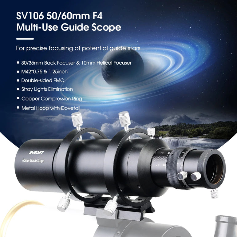 SV105 planetary camera paired with SV106 Achromatic Guide Scope ，suitable for beginners in astrophotography