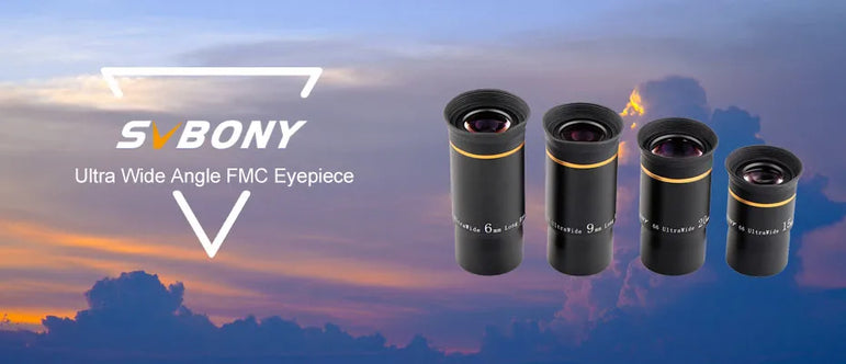 SVBONY 1.25" Telescope Eyepiece 6/9/15/20mm 66° Ultra Wide Angle FMC Eyepiece Set for Telescope