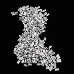 1000Pcs Fishing Double Barrel Aluminium Crimp Sleeves Tube DIY Accessories
