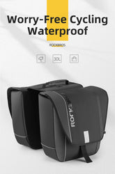 ROCKBROS MTB Bicycle Carrier Bag Rear Rack Bike Trunk Bag Luggage Pannier Back Seat Double Side Bycicle Bag Durable Travel