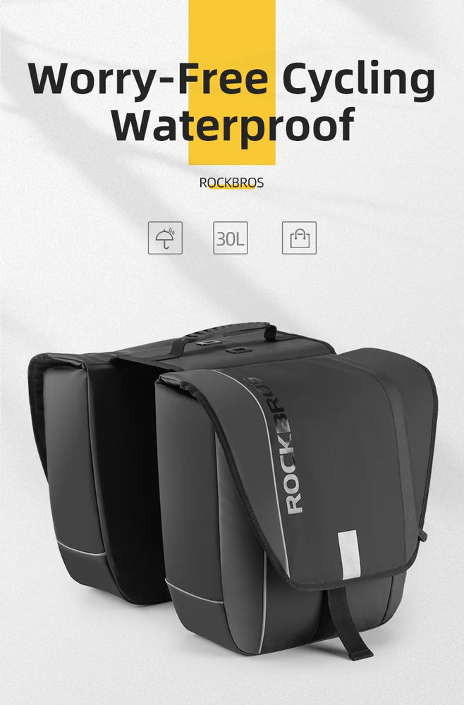 ROCKBROS MTB Bicycle Carrier Bag Rear Rack Bike Trunk Bag Luggage Pannier Back Seat Double Side Bycicle Bag Durable Travel