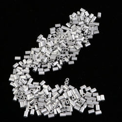 1000Pcs Fishing Aluminium Crimp Sleeves 0.8mm 1mm 1.2mm 1.5mm for Option