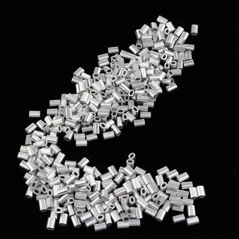 1000Pcs Fishing Aluminium Crimp Sleeves 0.8mm 1mm 1.2mm 1.5mm for Option