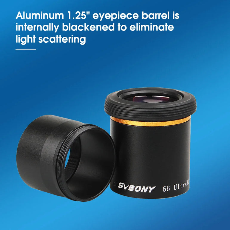 SVBONY 1.25" Telescope Eyepiece 6/9/15/20mm 66° Ultra Wide Angle FMC Eyepiece Set for Telescope