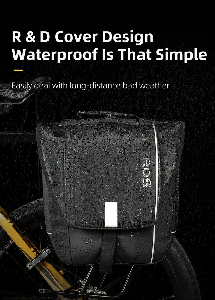 ROCKBROS MTB Bicycle Carrier Bag Rear Rack Bike Trunk Bag Luggage Pannier Back Seat Double Side Bycicle Bag Durable Travel