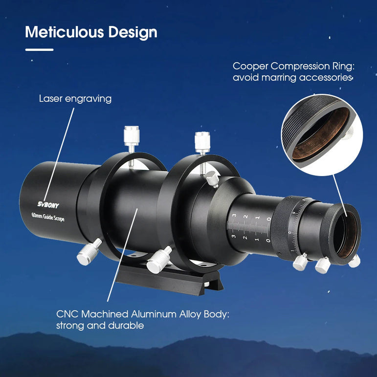 SV105 planetary camera paired with SV106 Achromatic Guide Scope ，suitable for beginners in astrophotography