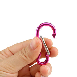 10pcs Mixed Color Carabiners Aluminum Alloy Carabiner Spring Snap Clip Hooks Keychain Climbing Carabiner for Keys Camping Tools