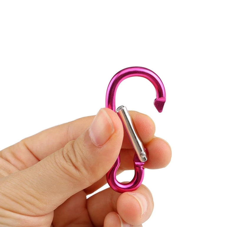 10pcs Mixed Color Carabiners Aluminum Alloy Carabiner Spring Snap Clip Hooks Keychain Climbing Carabiner for Keys Camping Tools
