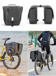 ROCKBROS MTB Bicycle Carrier Bag Rear Rack Bike Trunk Bag Luggage Pannier Back Seat Double Side Bycicle Bag Durable Travel