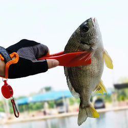 Fish Control Plier Portable Non-slip ABS Fish Clip Catcher Fishing Gear Supplies for Fisherman Comfortable to Handle Fish Clamp