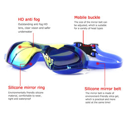 Electroplate Diving Glasses Anti-Fog Swim Pool Eyewear Adjustable Swim Sports Eyewear for Women Men Youth Kids