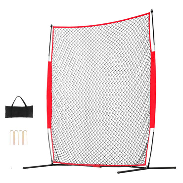 SucceBuy 7x7 ft Barricade Backstop Net Ball Sports Barrier Netting Portable Practice Equipment with Carry Bag Protection Screen